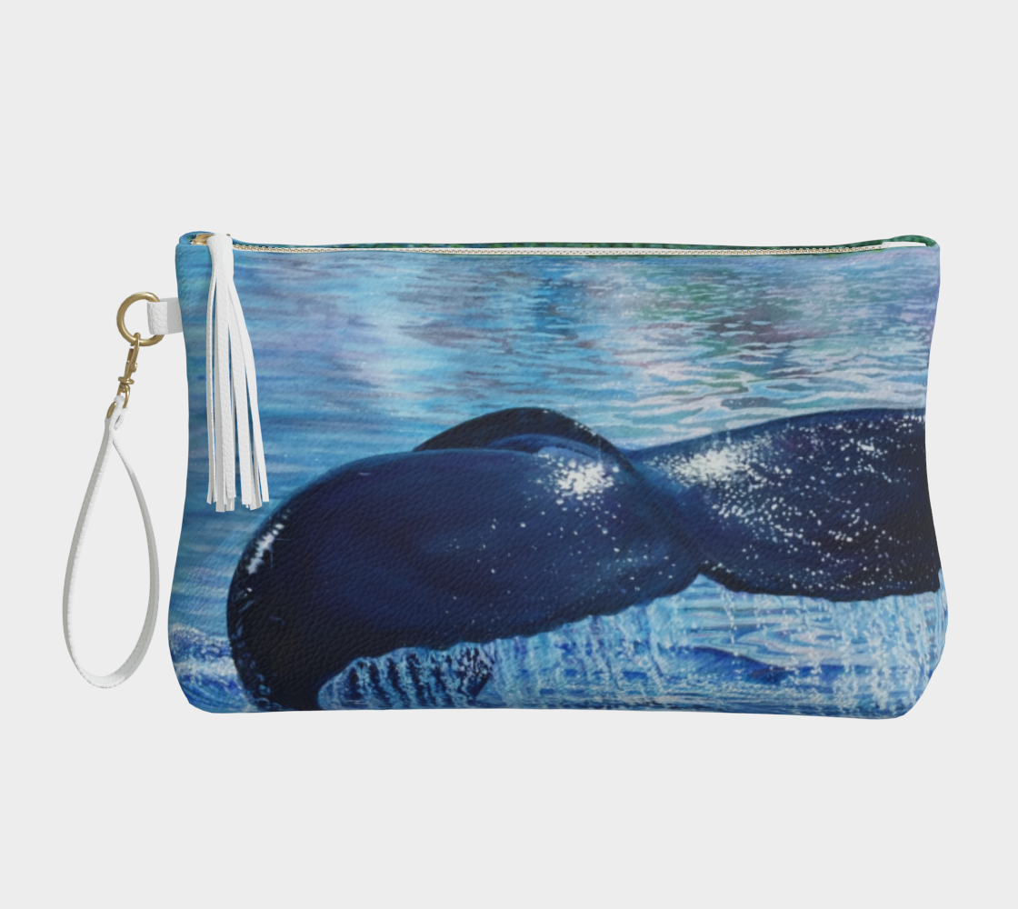 Sanctuary - Winter Whales - Vegan Leather Clutch Bag