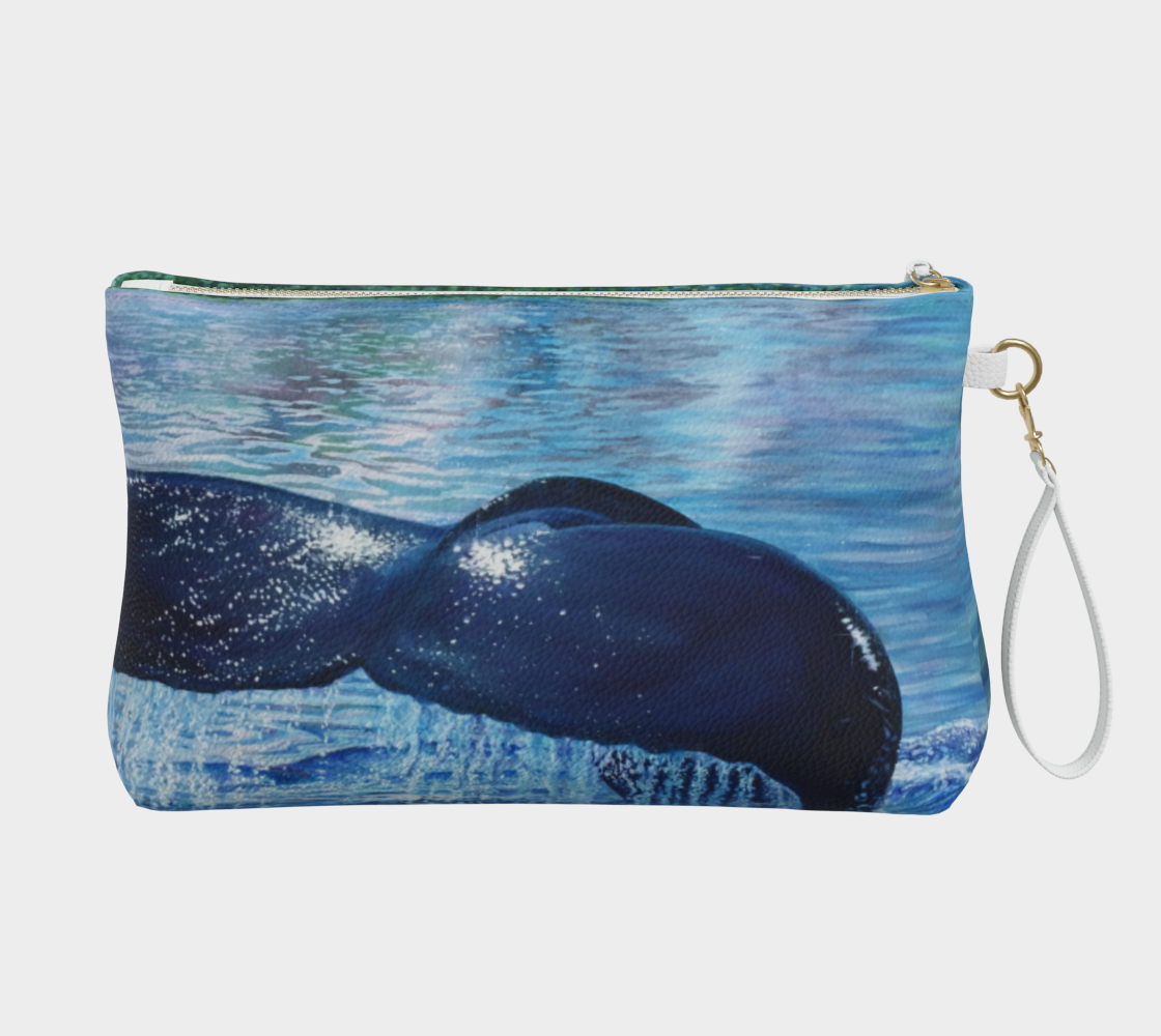 Sanctuary - Winter Whales - Vegan Leather Clutch Bag