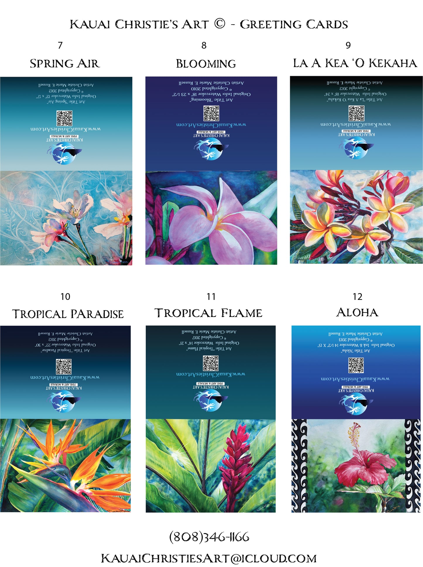 Custom Greeting Cards Set of 4, Cards - Art Front, Blank inside for your hand written messages.