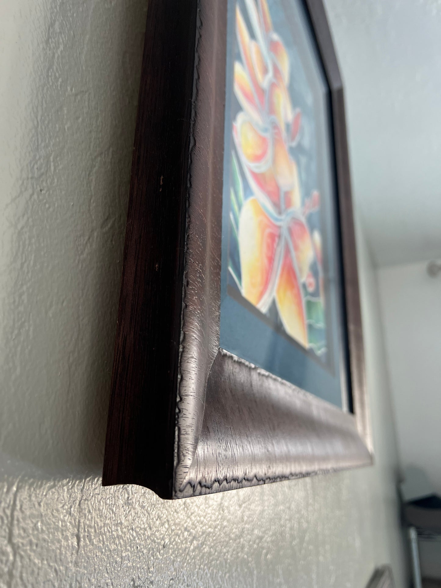 Original Art, "Mana" Stylized Watercolor mixed media, Tropical Hawaiian Plumeria Flowers, Frangipani flower art by artist Christie Marie Elder-Russell