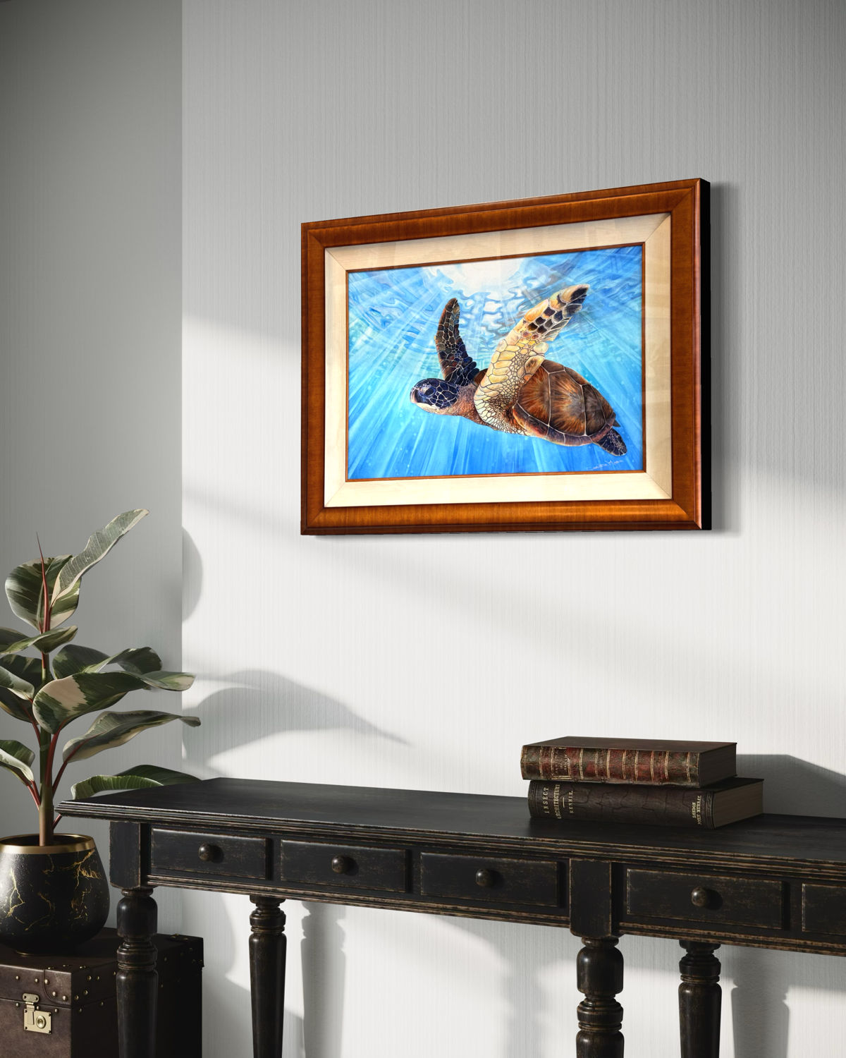 Original - Hawaiian Sea Turtle - Watercolor Art - Christie Marie Elder