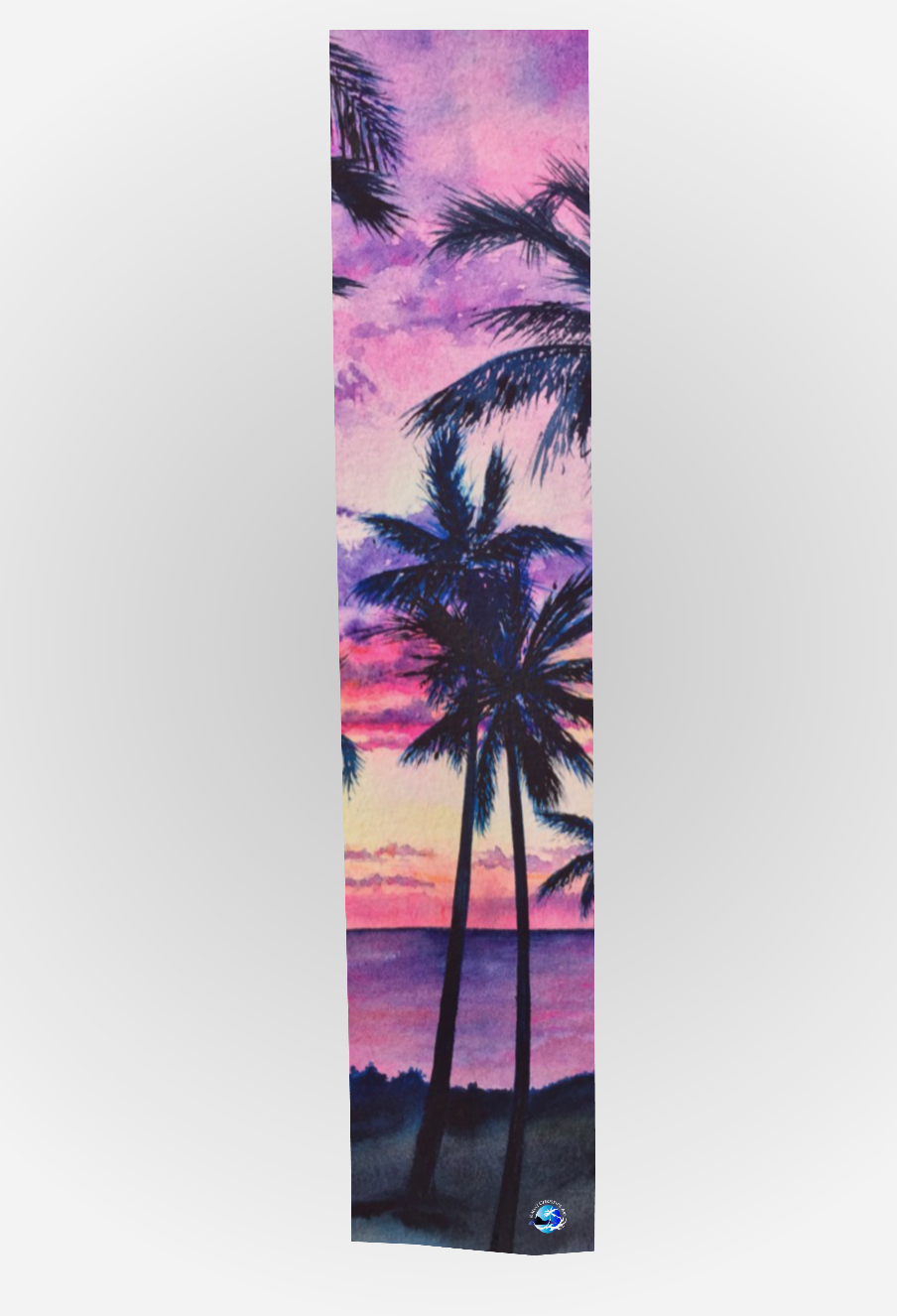 Long Scarf ~ Pink Palms watercolor art print scarf by artist Christie Marie