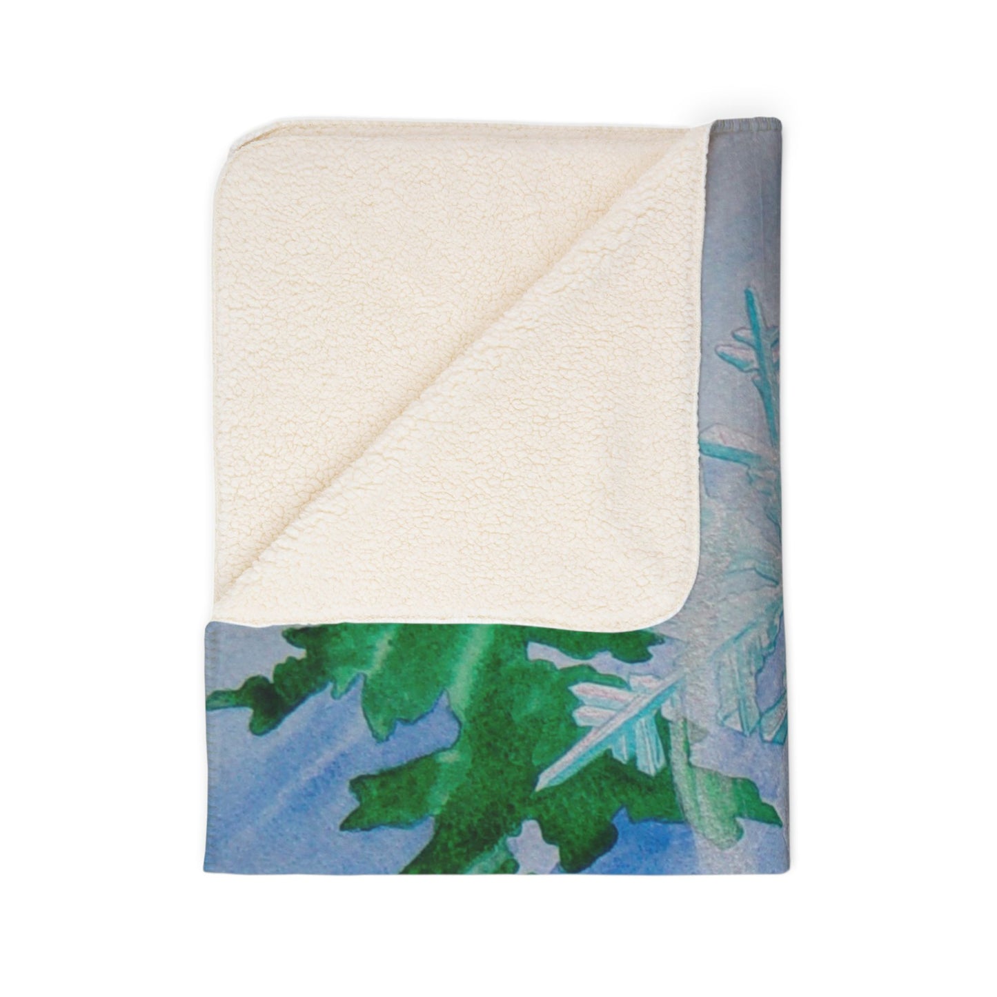 Snowflake Forest Fleece Blanket — Cozy Sherpa Throw for Winter Nights