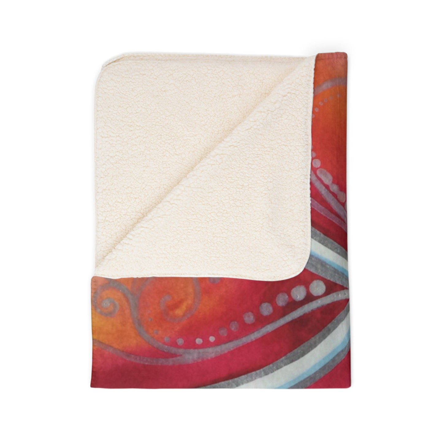 Plumeria Floral Sherpa Blanket — Tropical Hibiscus Plush Throw