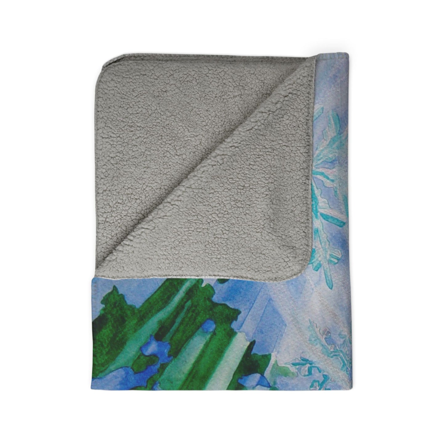 Snowflake Forest Fleece Blanket — Cozy Sherpa Throw for Winter Nights