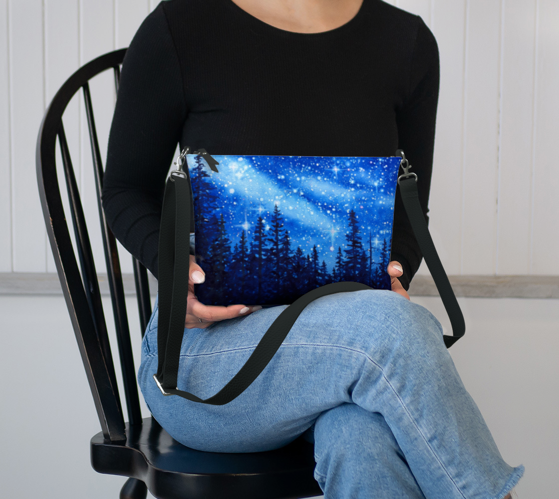 Forest & Stars "Cahndelier of Stars" Art Print Purse / Shoulder Bag with Long Strap