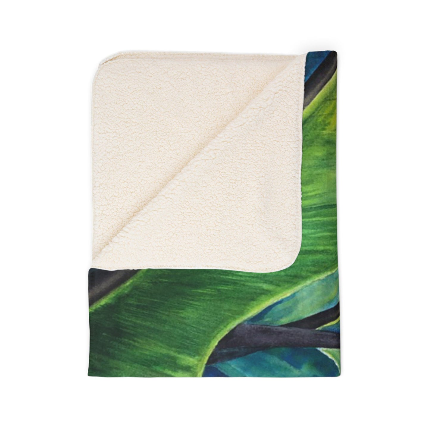 Tropical Red Ginger Fleece Sherpa Blanket