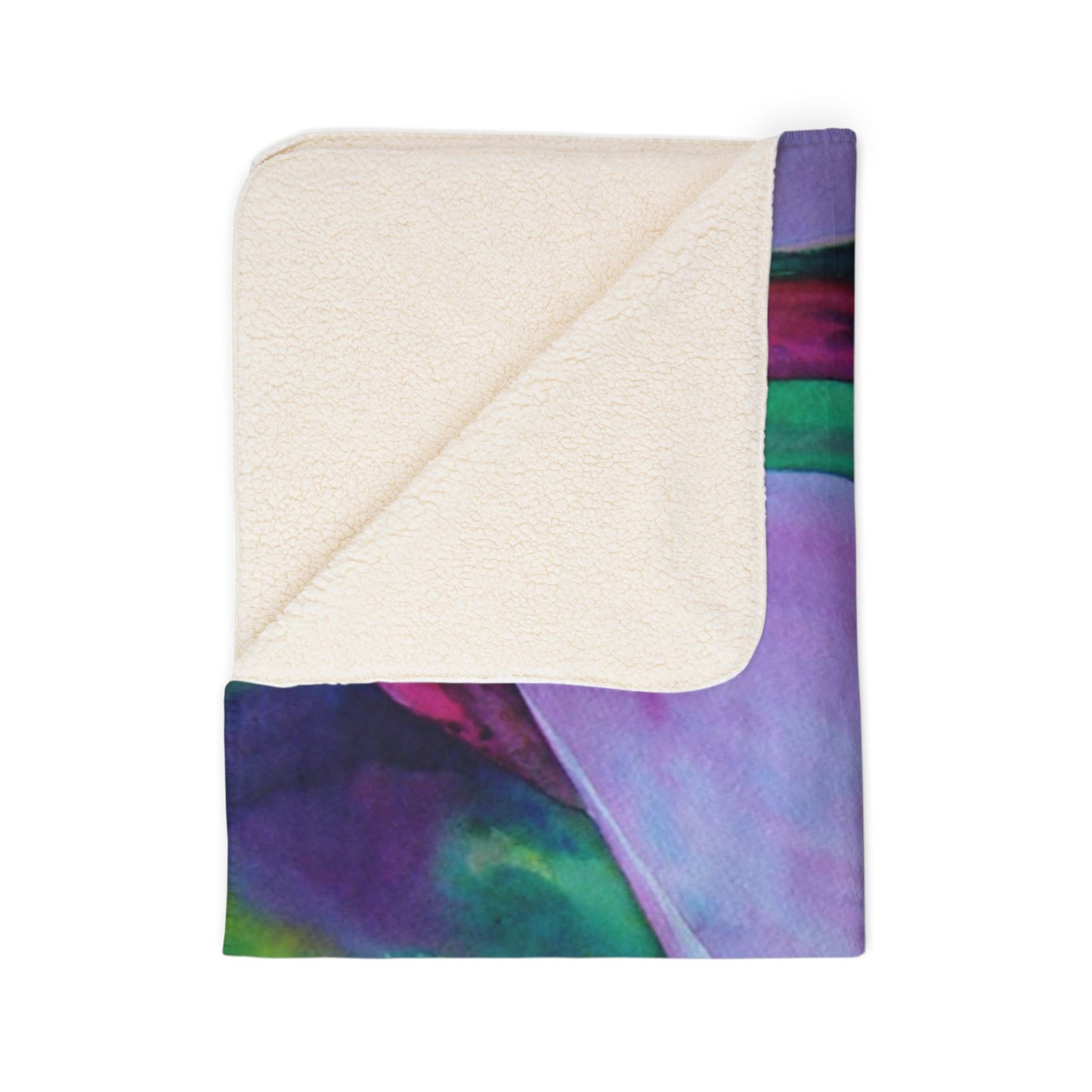 Pink Plumeria Blossom Fleece Sherpa Blanket — Soft Floral Hawaiian Pua Throw