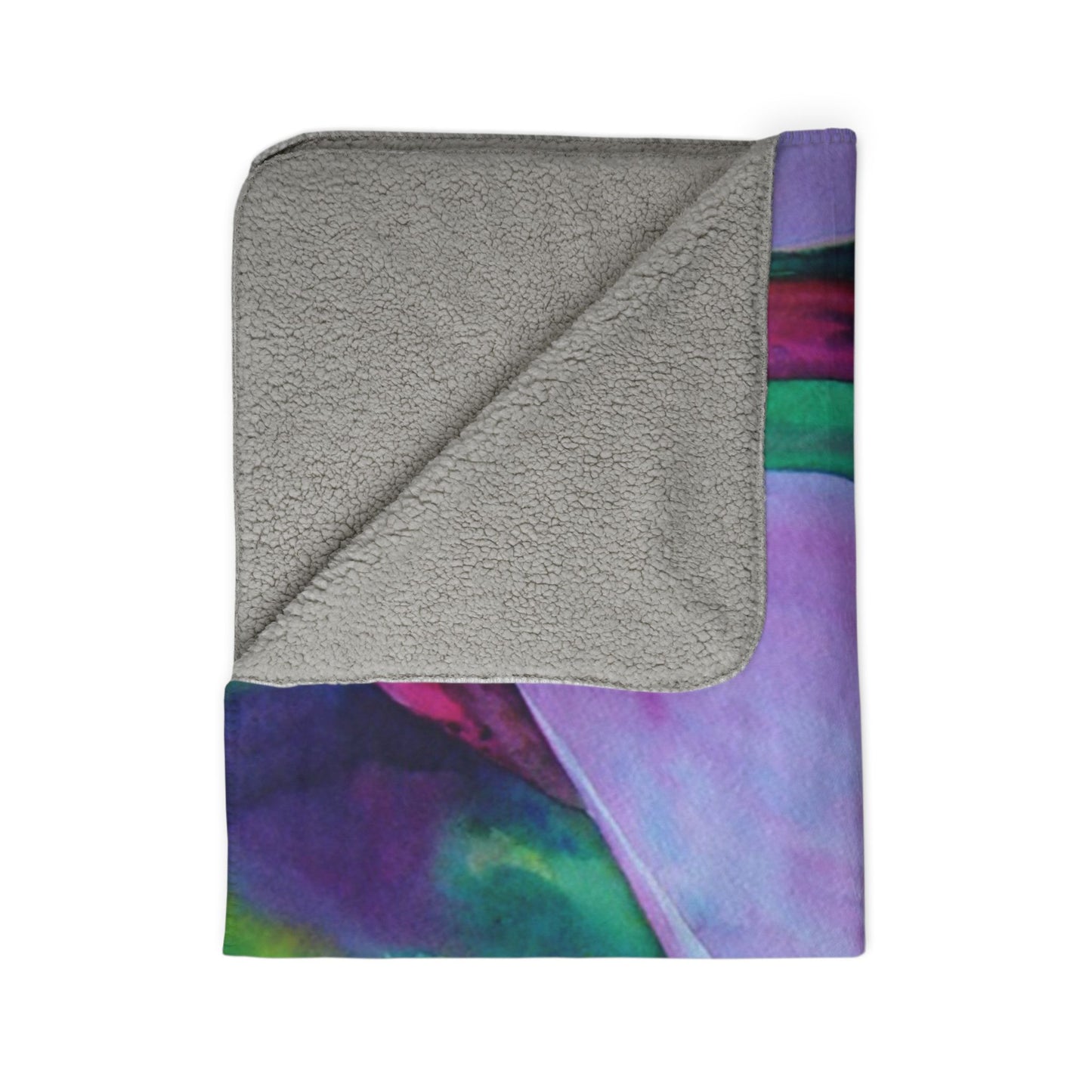 Pink Plumeria Blossom Fleece Sherpa Blanket — Soft Floral Hawaiian Pua Throw