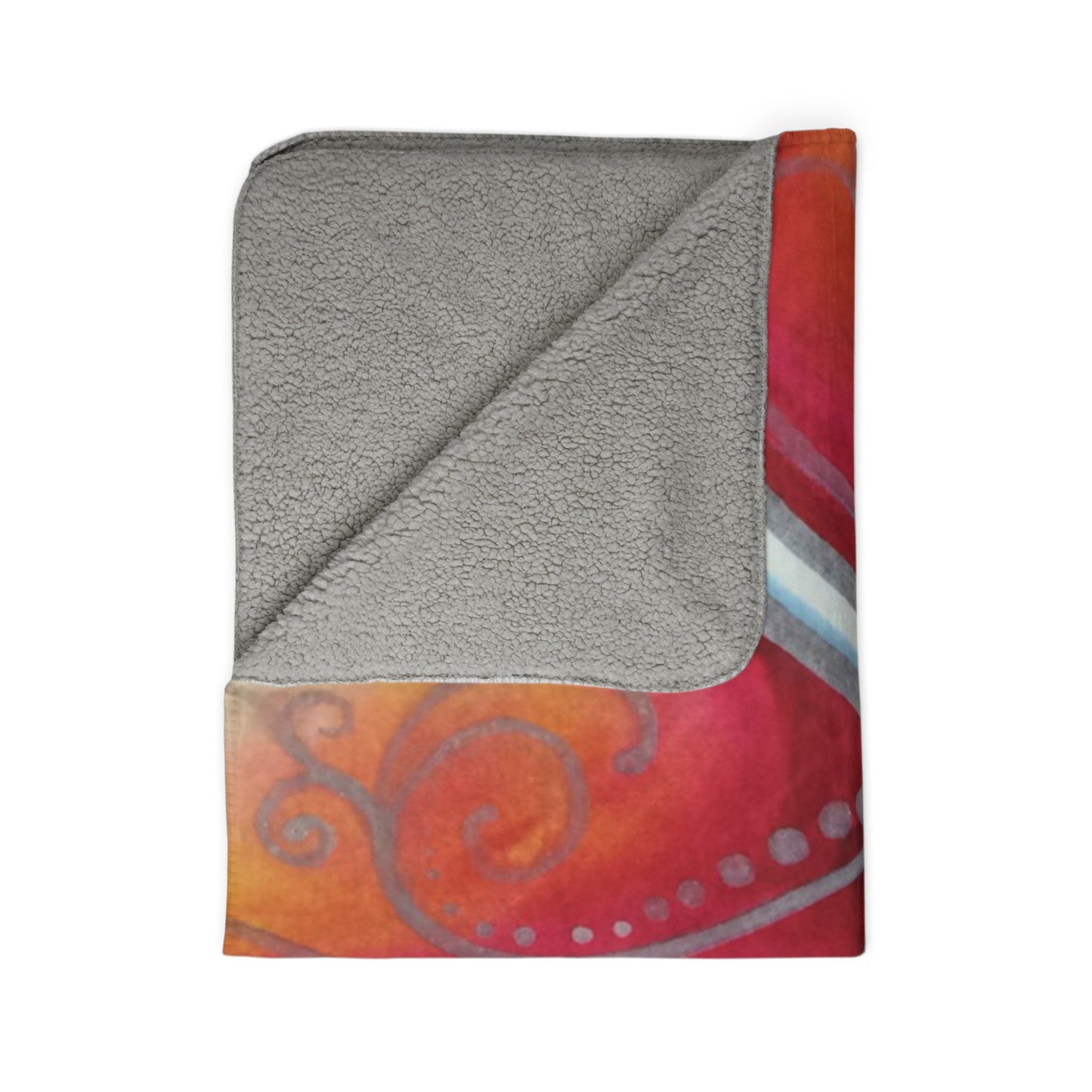 Plumeria Floral Sherpa Blanket — Tropical Hibiscus Plush Throw