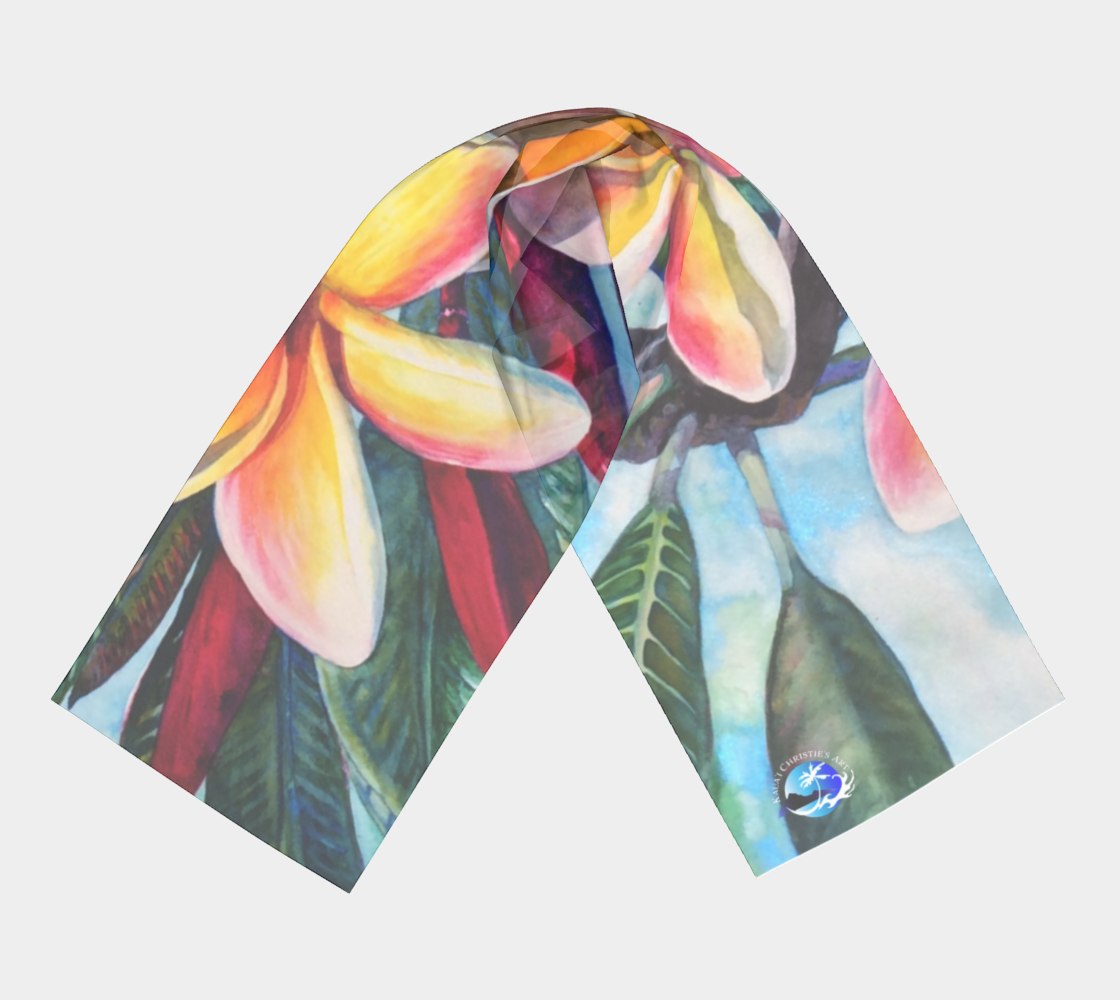 Long Scarf ~ La A Kea 3 art watercolor painting print by artist Christie Marie Elder