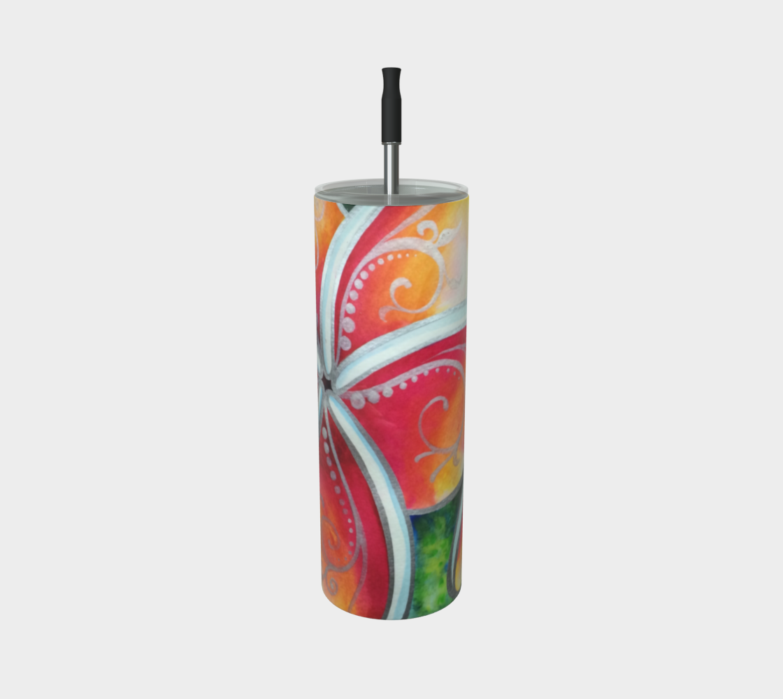 Plumeria Go Round Steel Tumbler