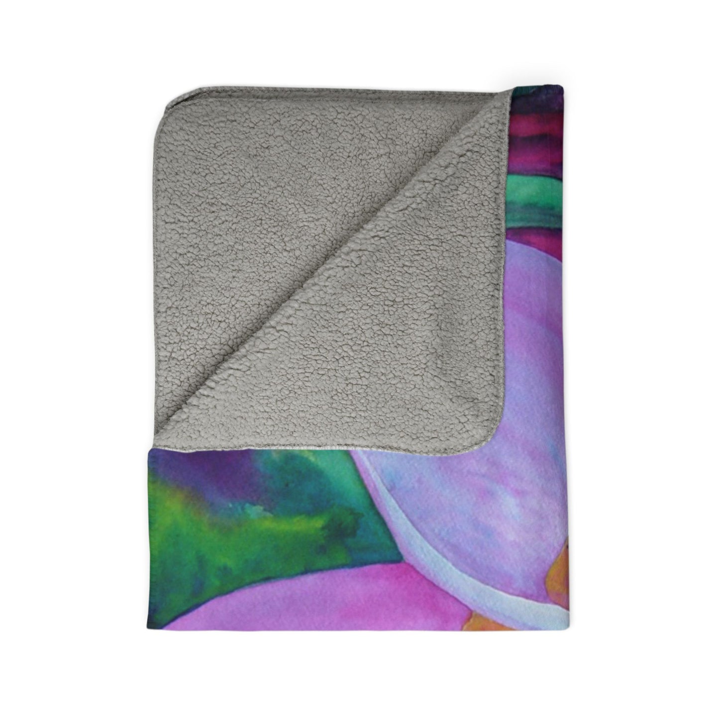 Pink Plumeria Blossom Fleece Sherpa Blanket — Soft Floral Hawaiian Pua Throw