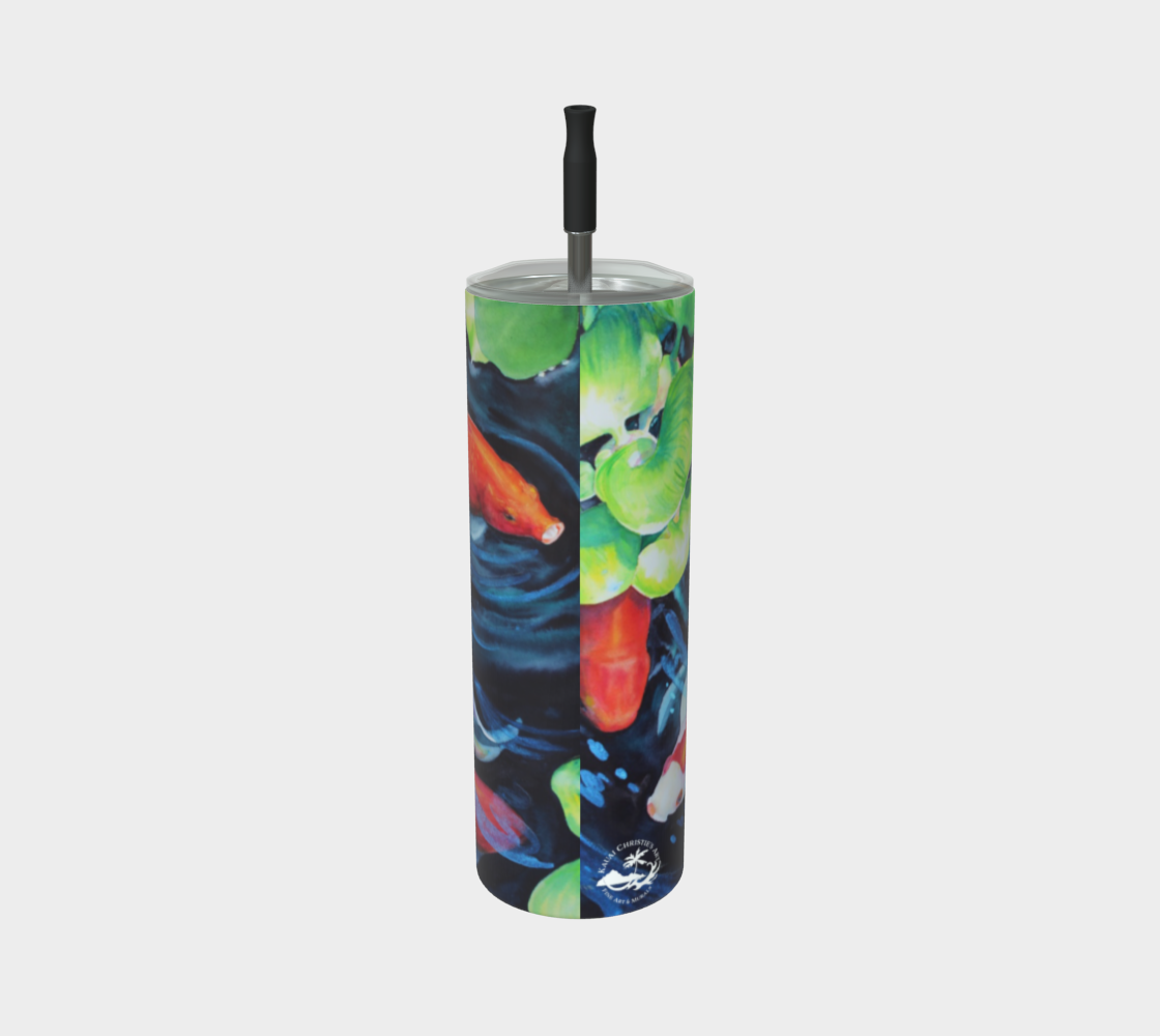Koi Fish Art Print Steel Tumbler Drinkware
