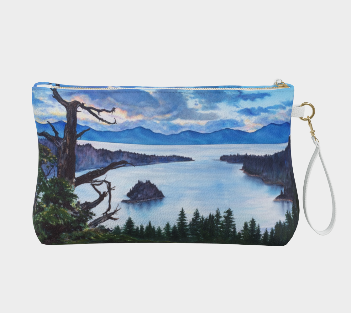 Sacred Shimmer - Emerald Bay -Vegan Leather Clutch Bag