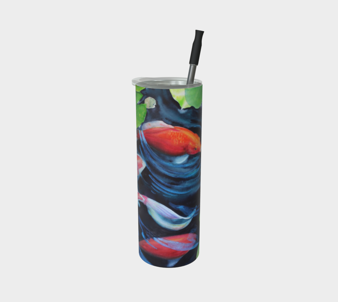 Koi Fish Art Print Steel Tumbler Drinkware