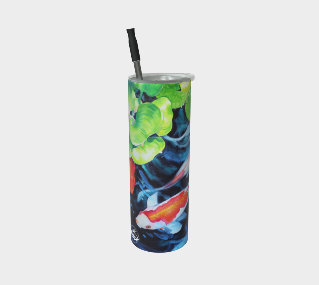 Koi Fish Art Print Steel Tumbler Drinkware