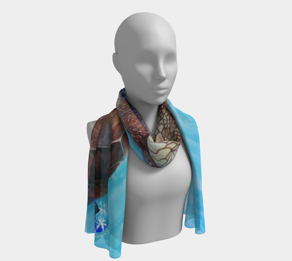 Long Scarf Aloha Spirit Art Scarf by artist Christie Marie