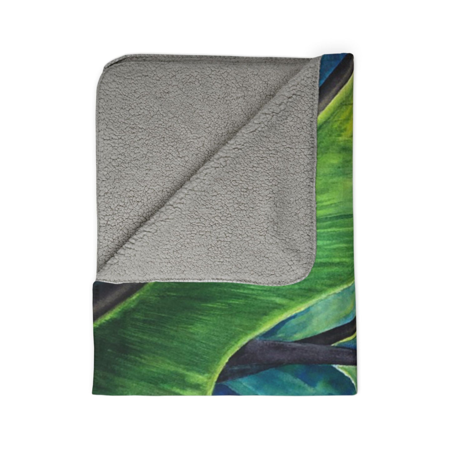 Tropical Red Ginger Fleece Sherpa Blanket