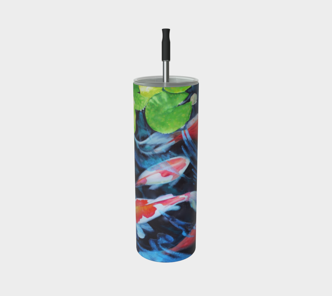 Koi Fish Art Print Steel Tumbler Drinkware