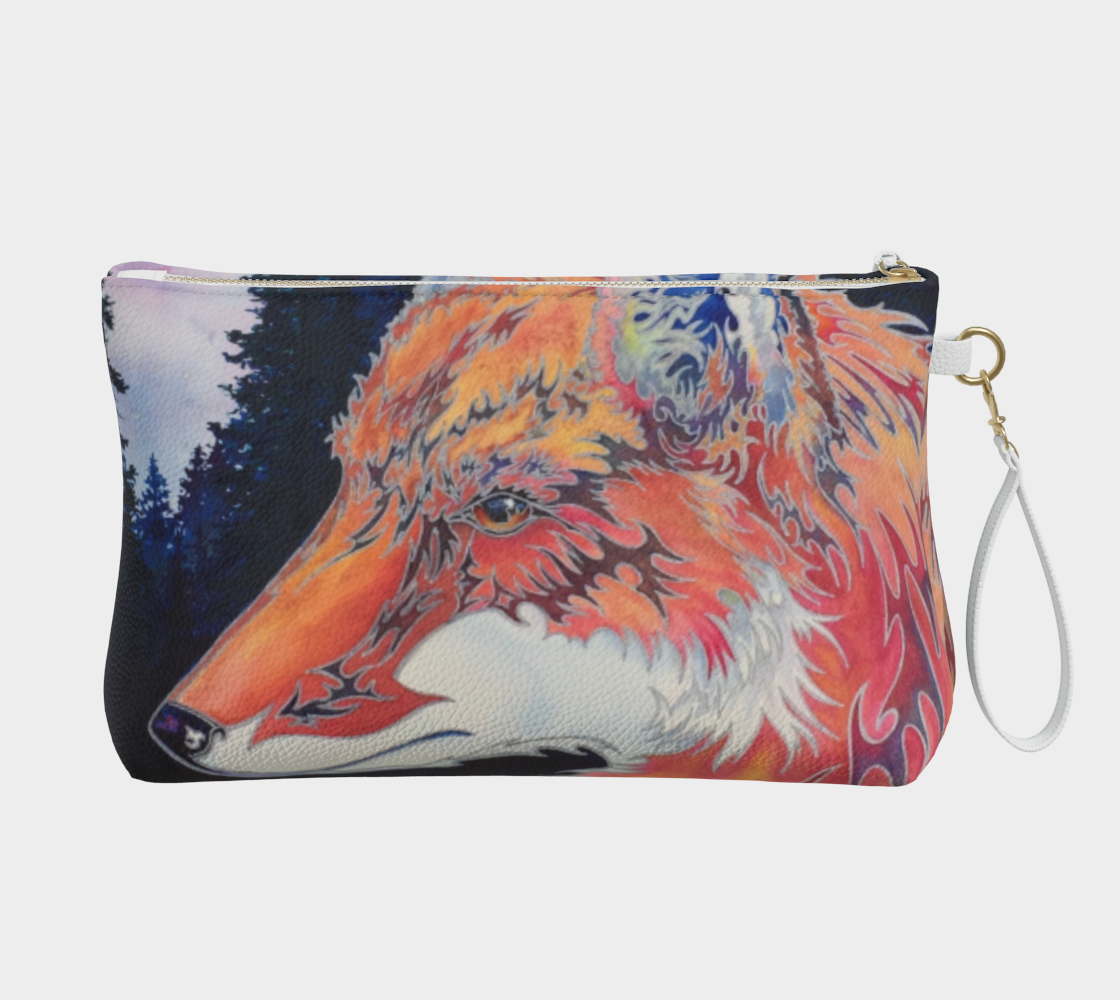 "Wild Fox Medicine" - Vegan Leather Clutch Bag