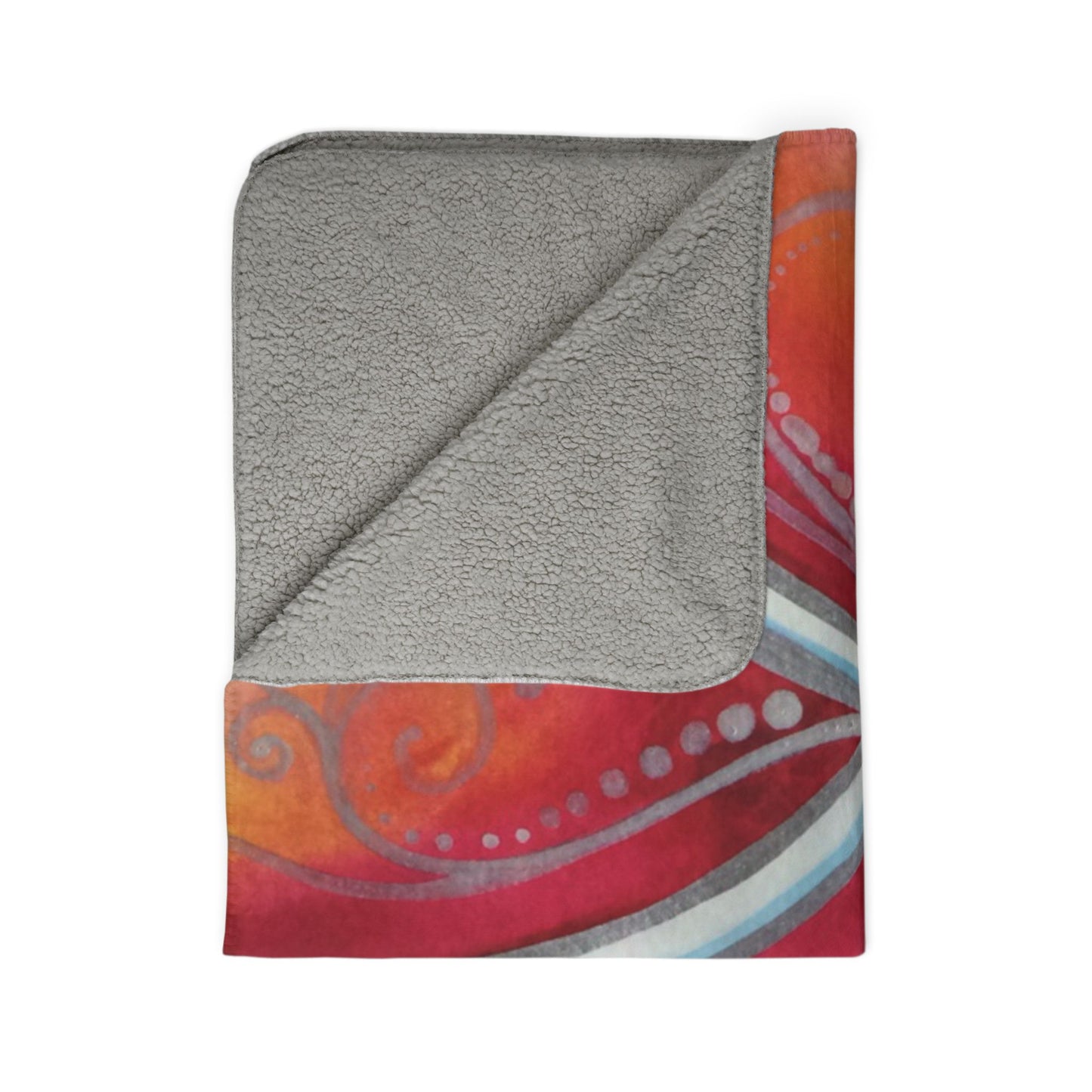 Plumeria Floral Sherpa Blanket — Tropical Hibiscus Plush Throw