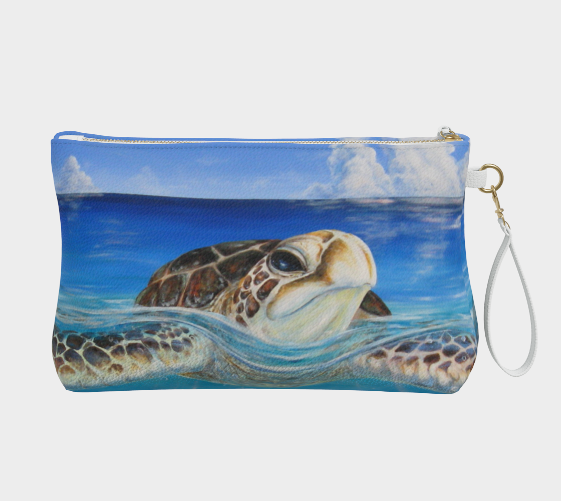 "Peace of the Tropics" Vegan Leather Clutch Bag
