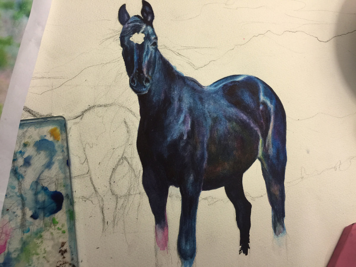 Mustangs Wild — Original Watercolor