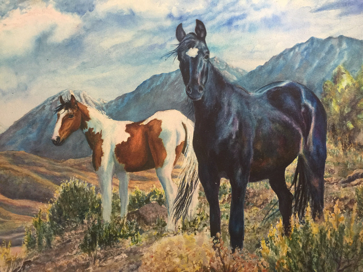 Mustangs Wild — Original Watercolor