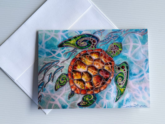 Custom Greeting Cards Set of 4,  Cards - Art Front, Blank inside for your hand written messages.