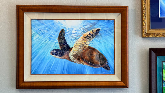 Original - Hawaiian Sea Turtle - Watercolor Art - Christie Marie Elder