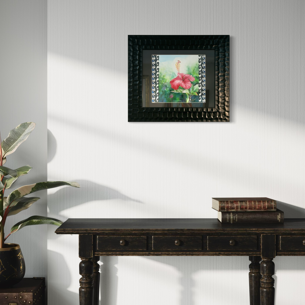 Original Watercolor - Aloha - Hawaiian Hibiscus Art - by artist Christie Marie Elder ©