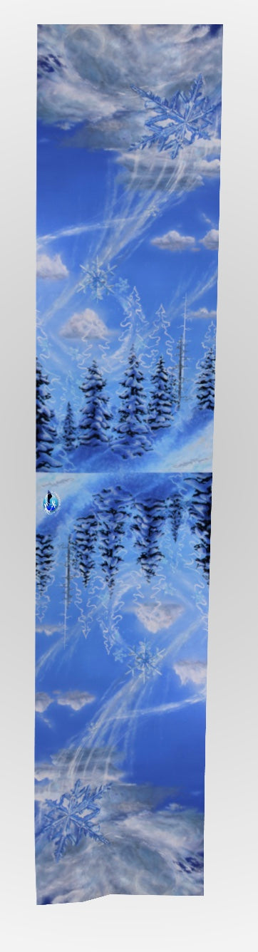 Long Scarf ~ Spirit of Inspiration Snowflake Oil Painting art by Artist Christie Marie Elder