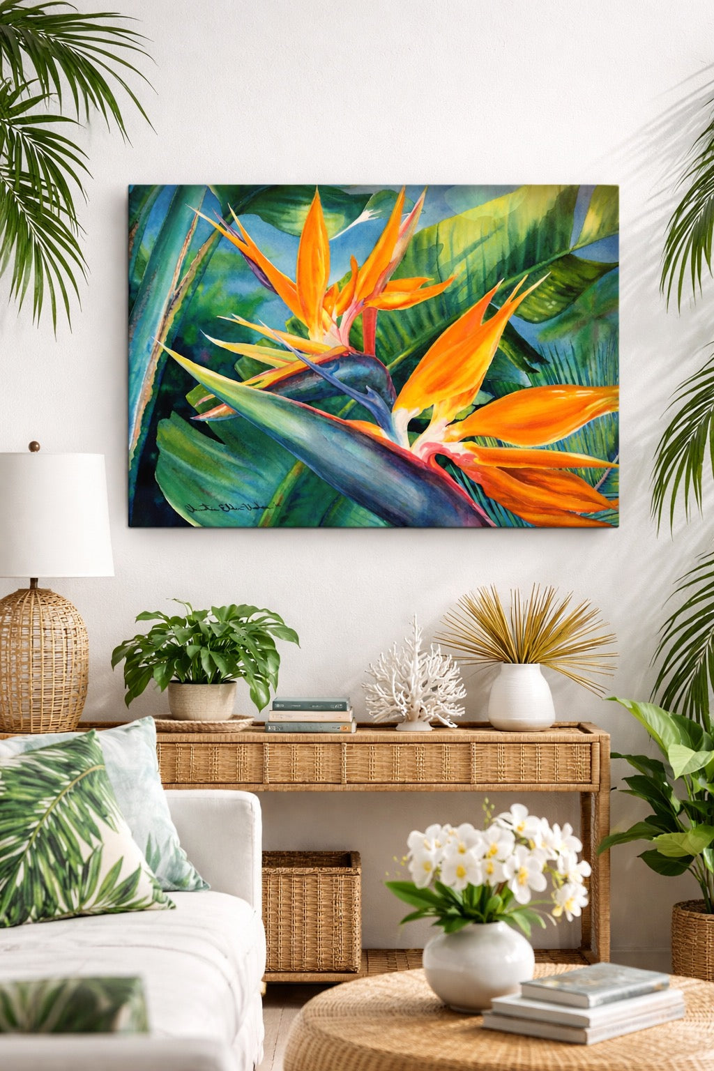 Tropical Paradise - Bird of Paradise Flower - Art - Aluminum Print