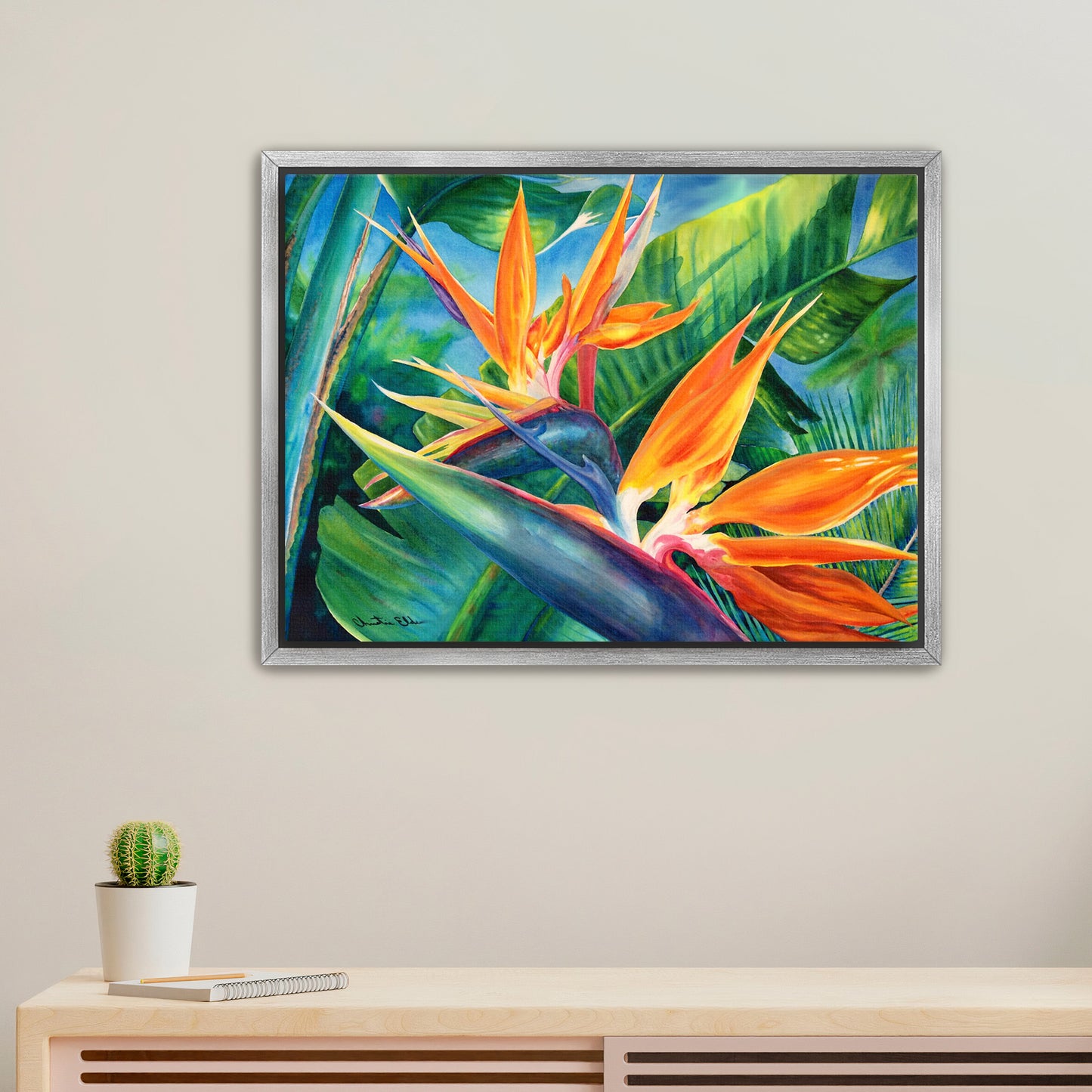 "Tropical Paradise" Fine Art Canvas or Fine Art / option to Frame, Hawaii Sea Turtle Art by artist © Christie Marie (Copy)