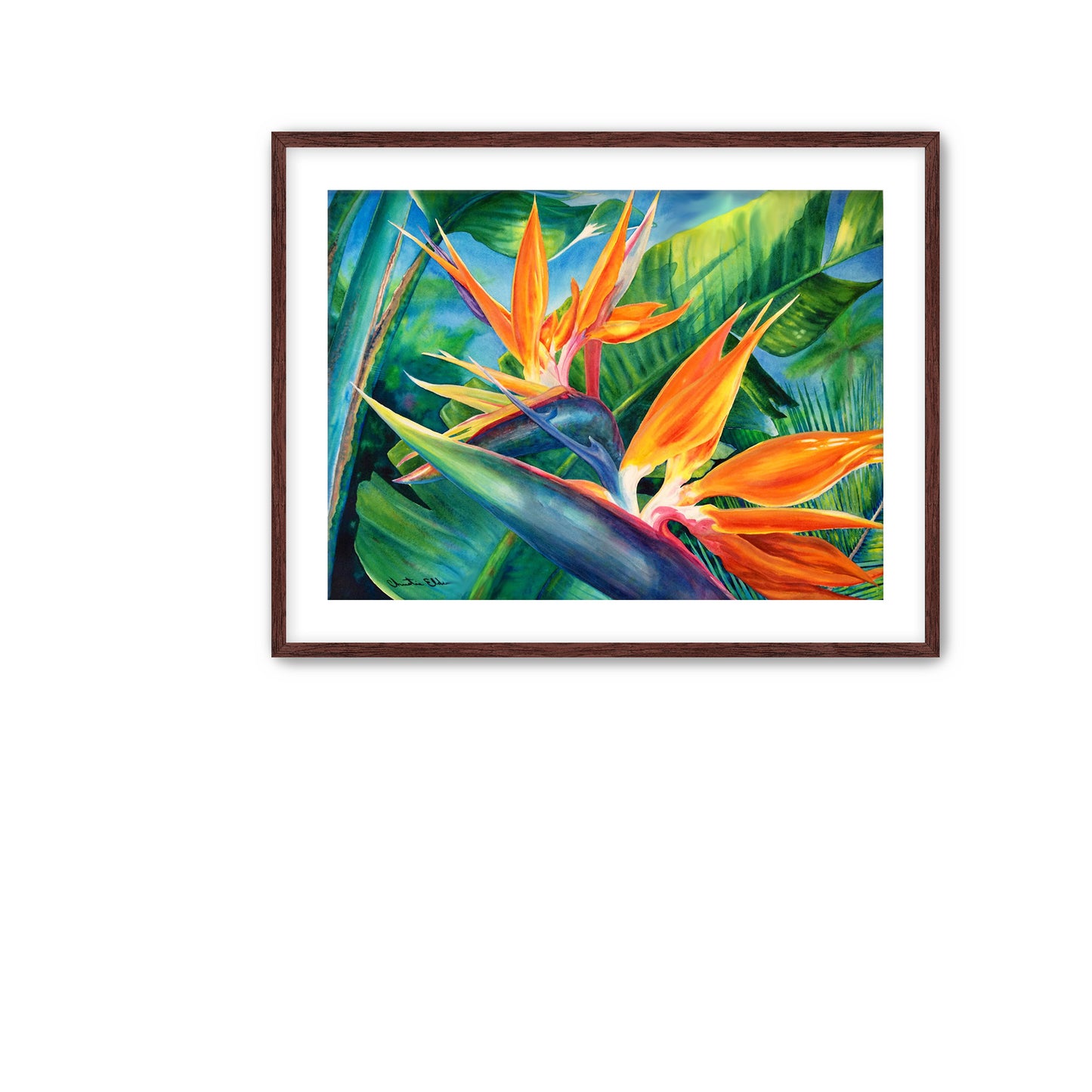 "Tropical Paradise" Fine Art Canvas or Fine Art / option to Frame, Hawaii Sea Turtle Art by artist © Christie Marie (Copy)