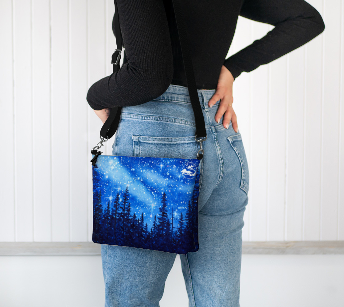 Forest & Stars "Cahndelier of Stars" Art Print Purse / Shoulder Bag with Long Strap