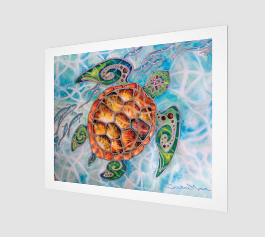 "Honu Island Waters" 16" x 20" Fine Art Print