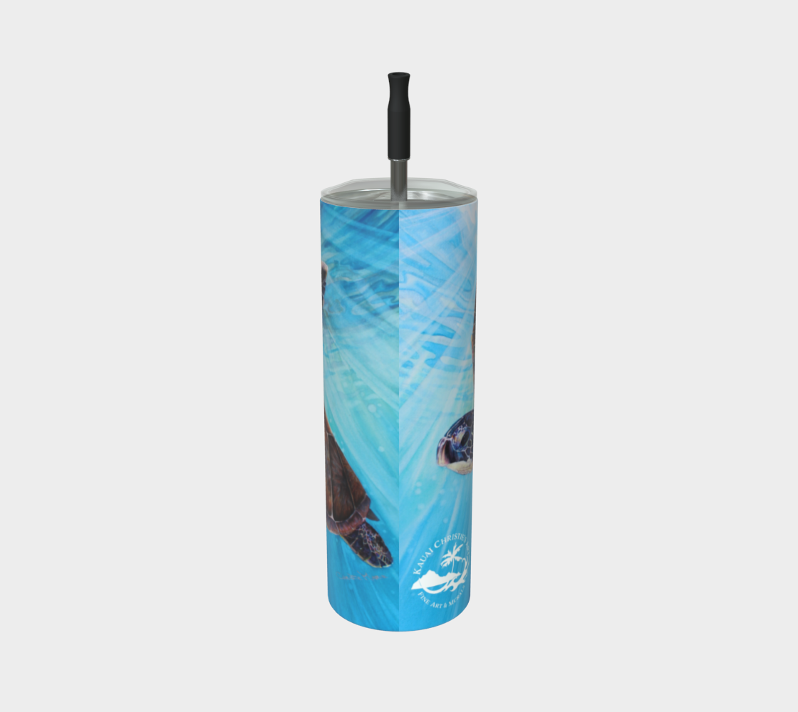 Aloha Spirit / Sea Turtle Art Print, Steel Tumbler, Drinkware