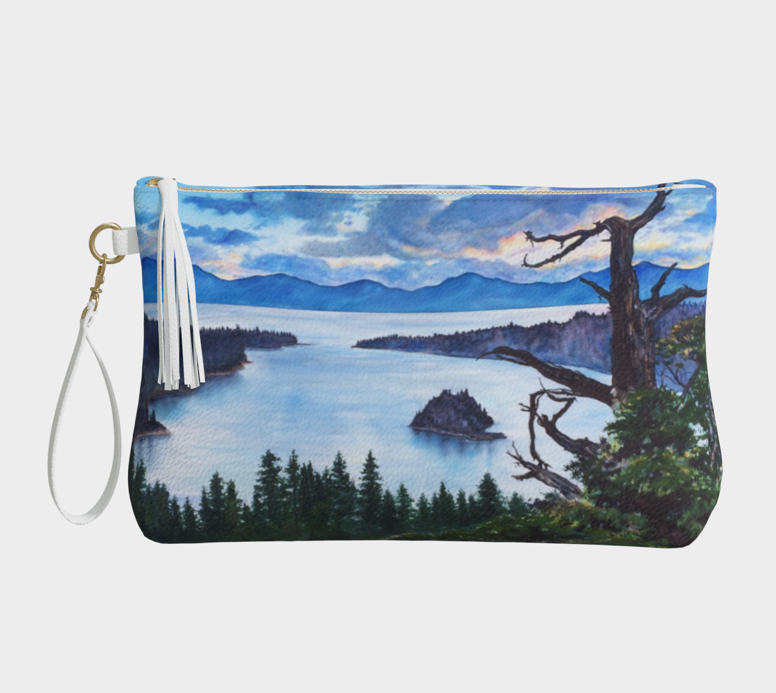 Sacred Shimmer - Emerald Bay -Vegan Leather Clutch Bag