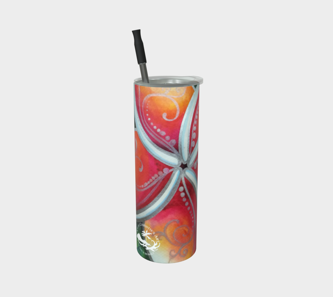 Plumeria Go Round Steel Tumbler