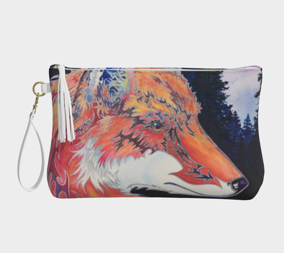 "Wild Fox Medicine" - Vegan Leather Clutch Bag