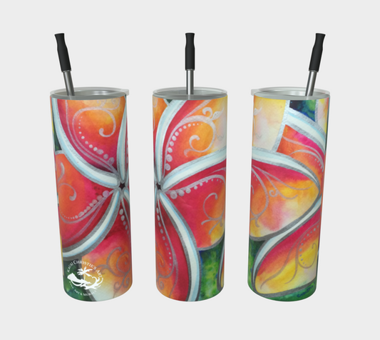 Plumeria Go Round Steel Tumbler