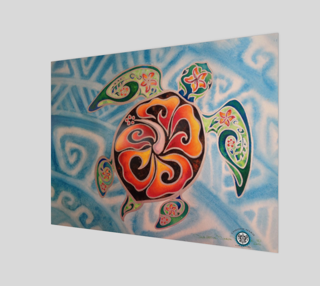 Custom order for Elias M. ~  "Nani Honu" Matted Fine Art Gicleé Print